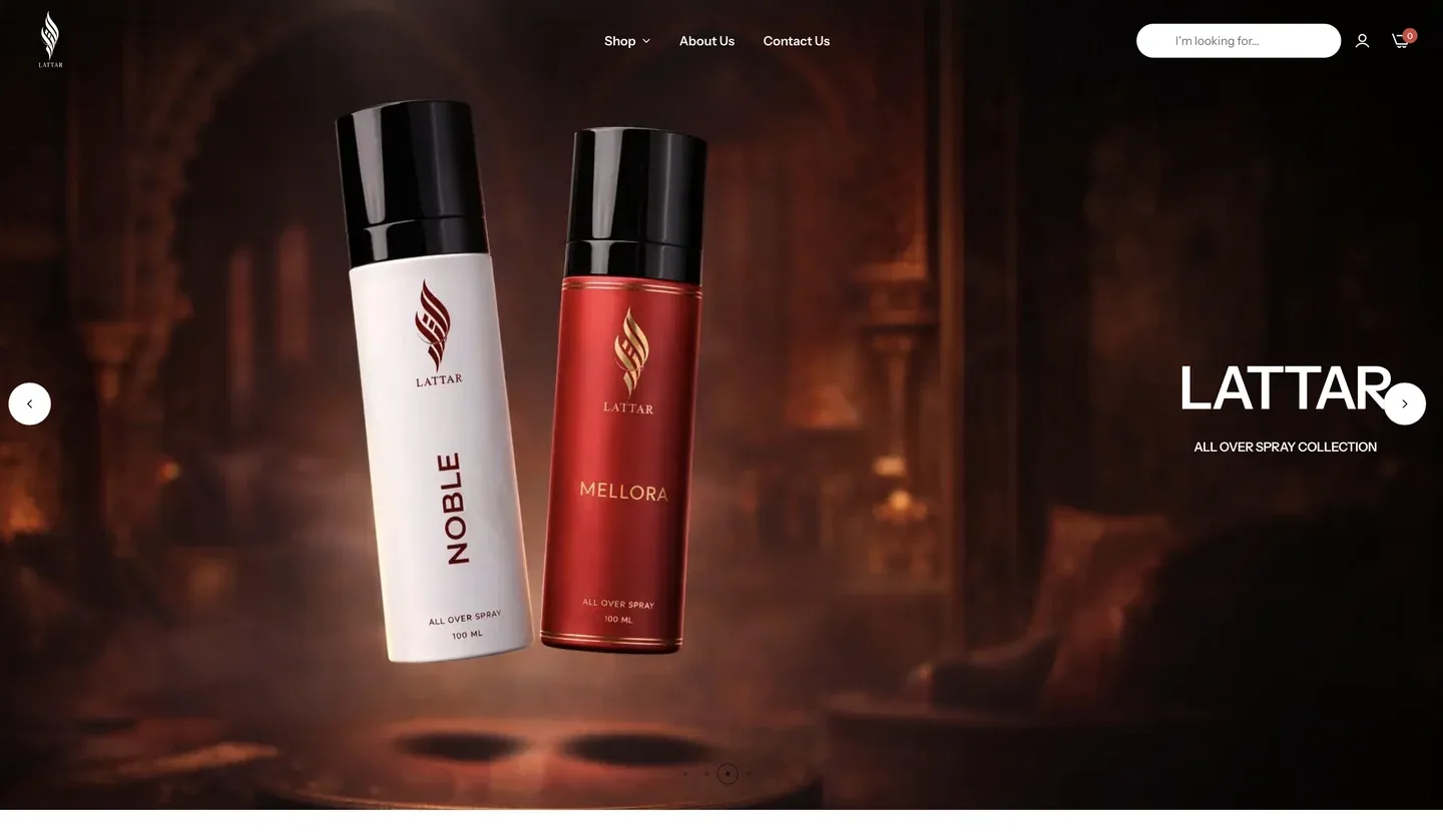 LATTAR PERFUMES website interface 5